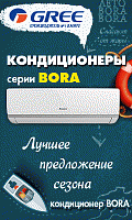 Анимационный баннер для Интернета (240x400). Кондиционеры серии BORA.